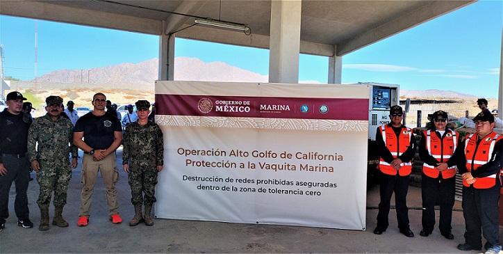 Destruyen redes incautadas de la pesca ilegal de la totoaba