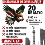 Convocan a concentración en el Ángel el domingo
