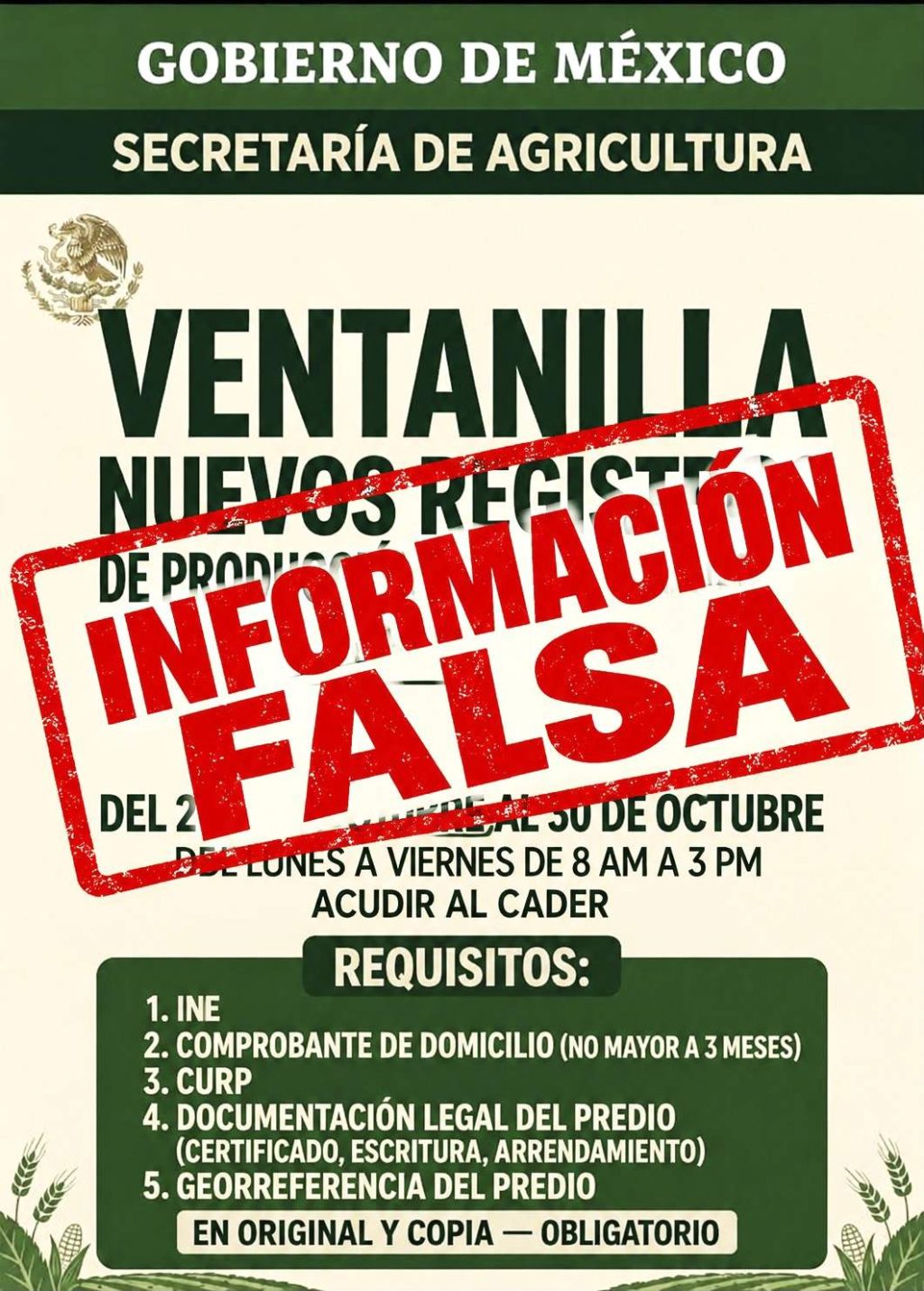 Detectó Sader intentos de extorsión y fraude