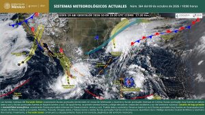 Lluvias intensas en el territorio nacional por Simón e Isaías